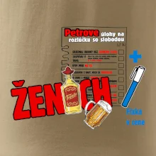 Tričko na rozlúčku s úlohami na chrbte + nápis ženích