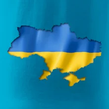 Ukrajina vlajka mapa