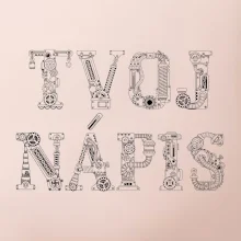 Steampunk vlastný nápis