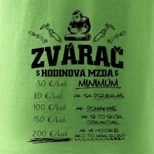 Hodinová mzda zvárač