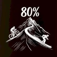 Narodeniny cyklista a lyžiar 80