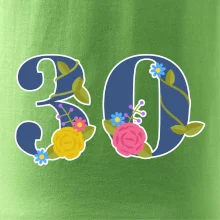 Kvetinové číslo kreslené - 30