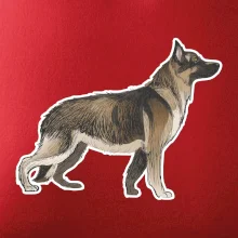 Nemecký ovčiak - hnedý kreslený