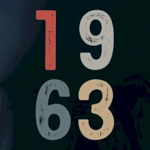 Vintage číslica 1963 Vintage číslica 1963