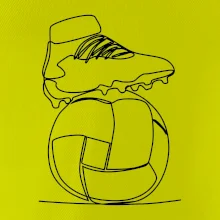 Futbalová lopta kopačka jedným ťahom