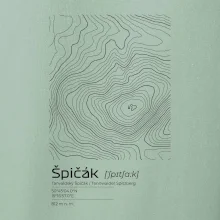 Špičák - vrstevnice v obdĺžniku