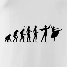 Evolúcia tanec - muž a žena so sukňou