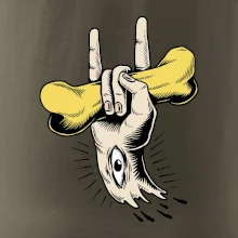 Rocková ruka kosť a oko