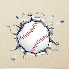 Baseball lopta v triku