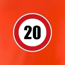 Dopravná značka - obmedzenie rýchlosti 20