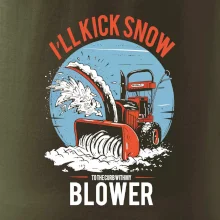 Kick snow blower