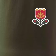 Folklór na prsníku tulipán