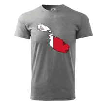 Mapa Malta s vlajkou