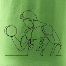 Fitness muž jedným ťahom