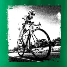 Cyklista čiernobiela cesta Cyklista čiernobiela cesta