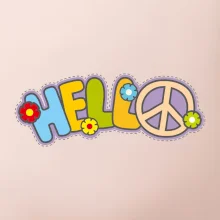 Hello hippie symbol