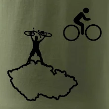 Mapa ČR + kolo na prsu