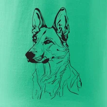 Nemecký ovčiak čierna kresba