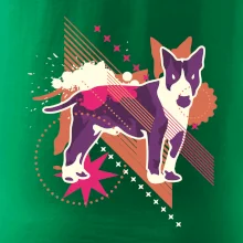 Pes abstraktný fialový