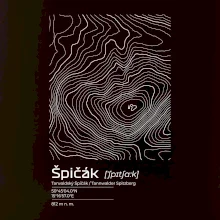 Špičák - vrstevnice v obdĺžniku