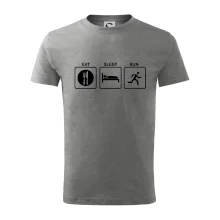 Eat sleep run štvorce