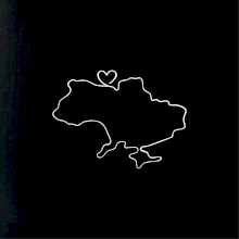 Mapa Ukrajiny - srdce