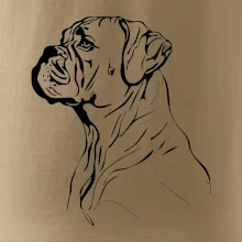 Boxer čierna kresba