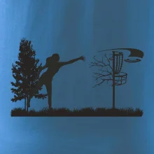 Disc golf - žena čierny obrázok