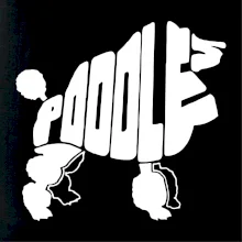 Pudel - nápis v tele Pudel - nápis v tele