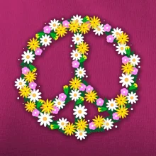 Peace symbol margaréty