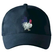 Kohút kreslený biely