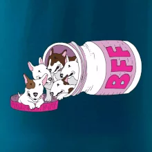 Bullterrier Friends Forever ružové (Pecka design)