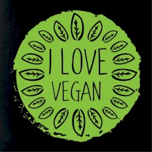 I love vegan v kruhu