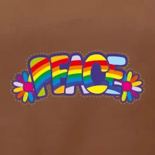 Peace nápis dúhový