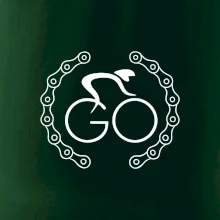 Logo cyklistu a reťaz