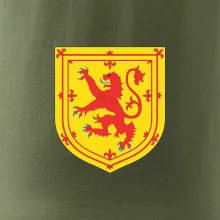 Škótsky lev na hrudi