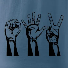 Kameň nožnice papier čierne