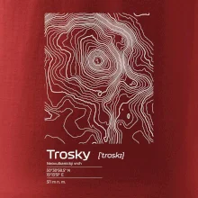 Trosky - vrstevnice v obdĺžniku