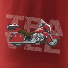 Cestovná motorka Amerika červená