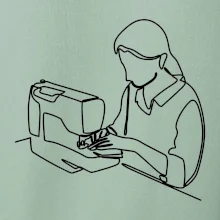 Krajčírka a šijací stroj jedným ťahom