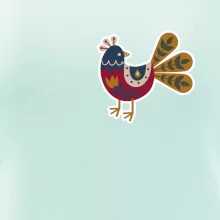 Folklór na prsníku sliepky