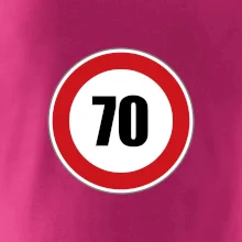 Dopravná značka - obmedzenie rýchlosti 70