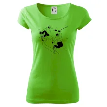 Lyžovanie - kreslené obrázok