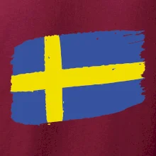 Švédsko vlajka štetkou