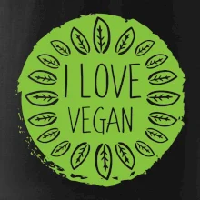 I love vegan v kruhu