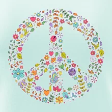 Peace symbol lístočky