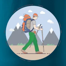 Farebný párový motív na hory