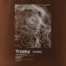 Trosky - vrstevnice v obdĺžniku