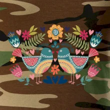 Folklór - dva farebné vtáčiky