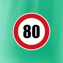 Dopravná značka - obmedzenie rýchlosti 80
